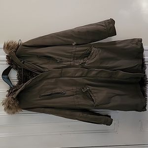 Free People faux fur lined parka